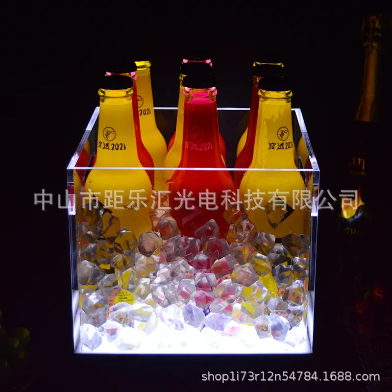 

Прямая продажа с фабрики, светящееся ведро для льда, бар, КТВ, ведро для газированного пива, ведро для шампанского, стойка для фруктовой тарелки, красочная стойка для вина