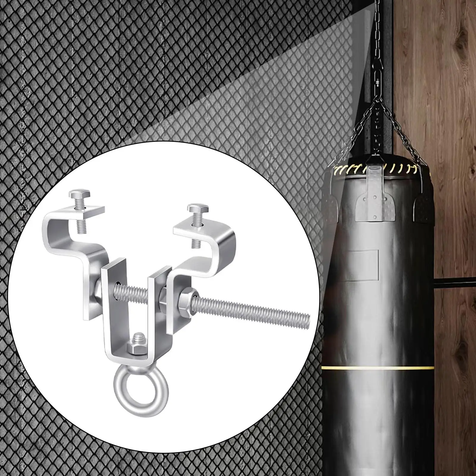 I Beam Clamp Punching Bag Hanger Steel Boxing Bag Mount For Industrial Bracket System Fighting Training Martial Arts Punching