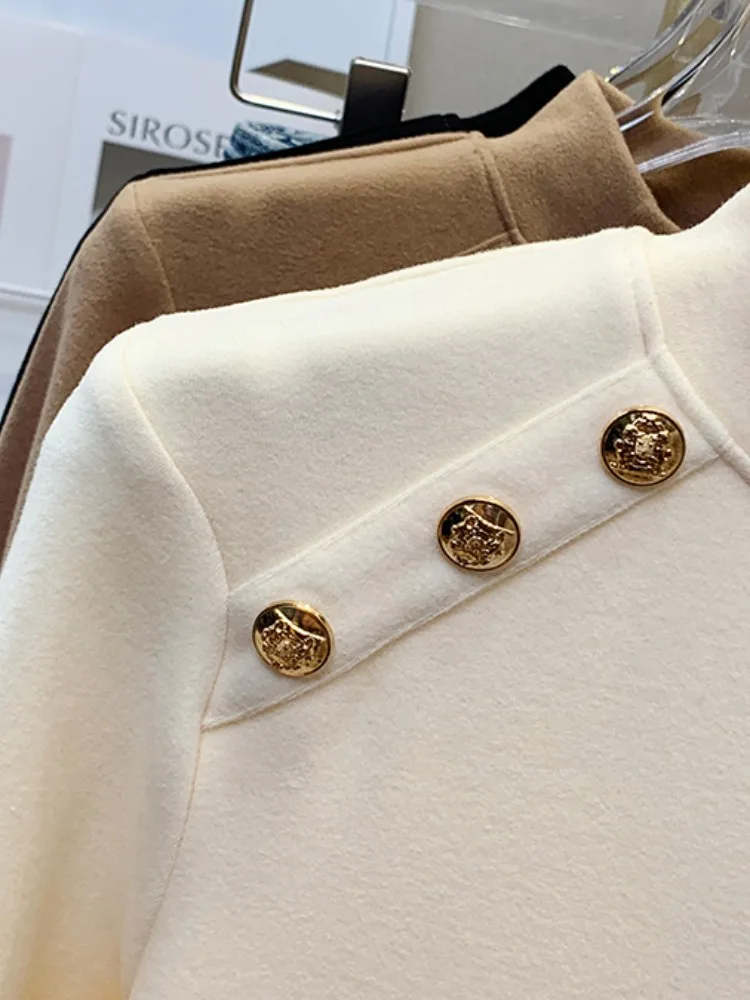 Slim Fit Women's Base irt f High Collar Inner Wear Sli Autumn Winter Wool Blend Knit Top Korean Sle Commute Faion