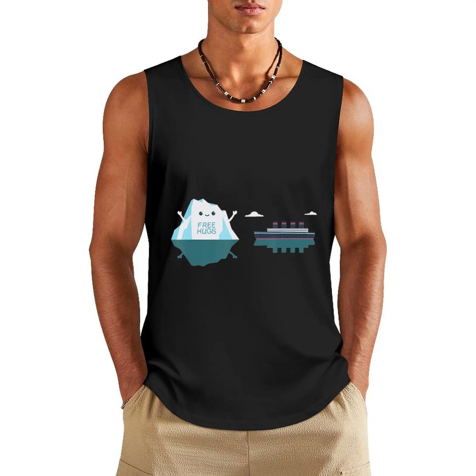 

Retro Funny Titanic Cruise Ship Iceberg 1912 Tank Top clothes for men Men's singlets basketball clothing