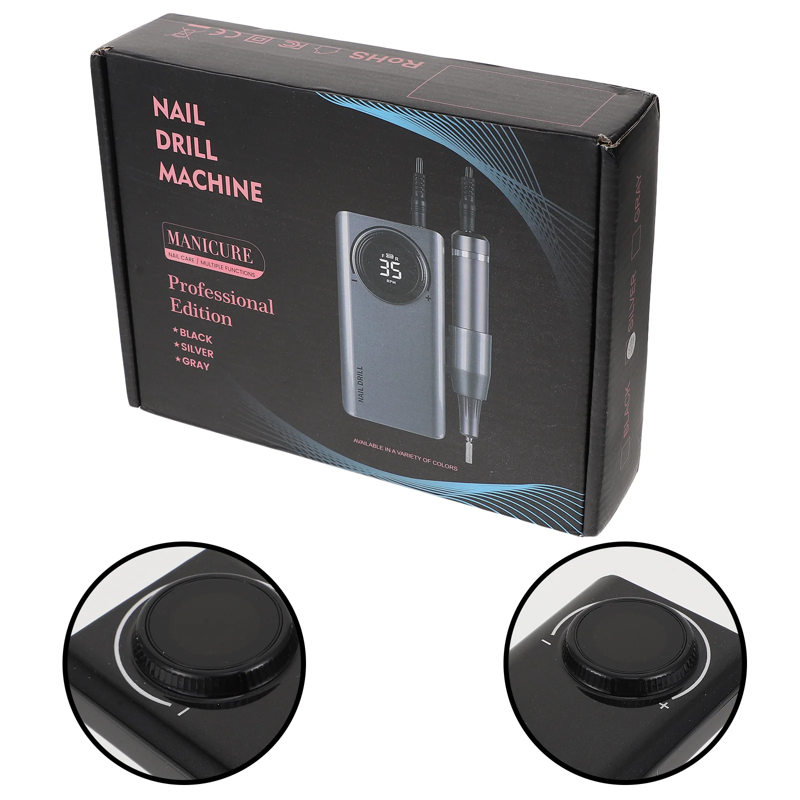 Electric Nail Drill Pen Rechargeable USB Powered Manicure Grinding Tool for Fingernail Polishing Portable Nail Art Trimmer