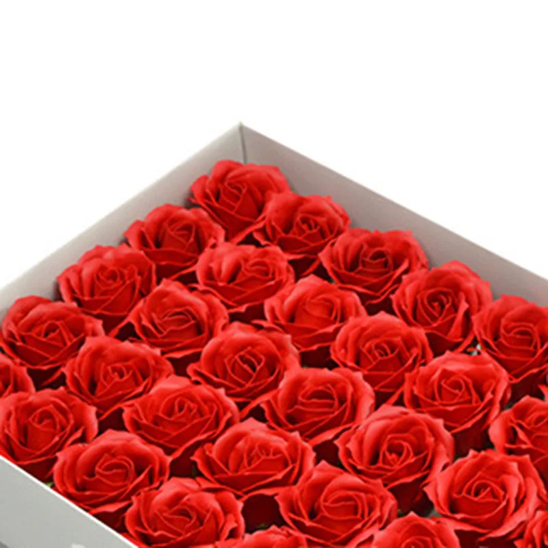5.5x7cm 4layer 5/50pcs Curve Rose head Soap flower DIY floral gift for Birthday Valentine wedding Xmas new year home party favor
