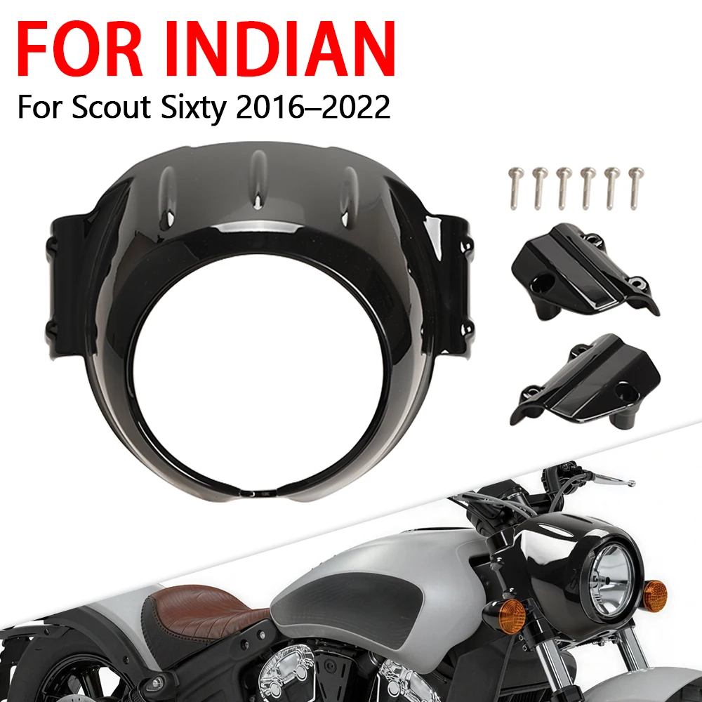 

Fit For Indian Scout Bobber Sixty 2016 2017 2018 2019 2020 2021 2022 Motorcycle Accessories ABS Front Headlight Fairing Cover