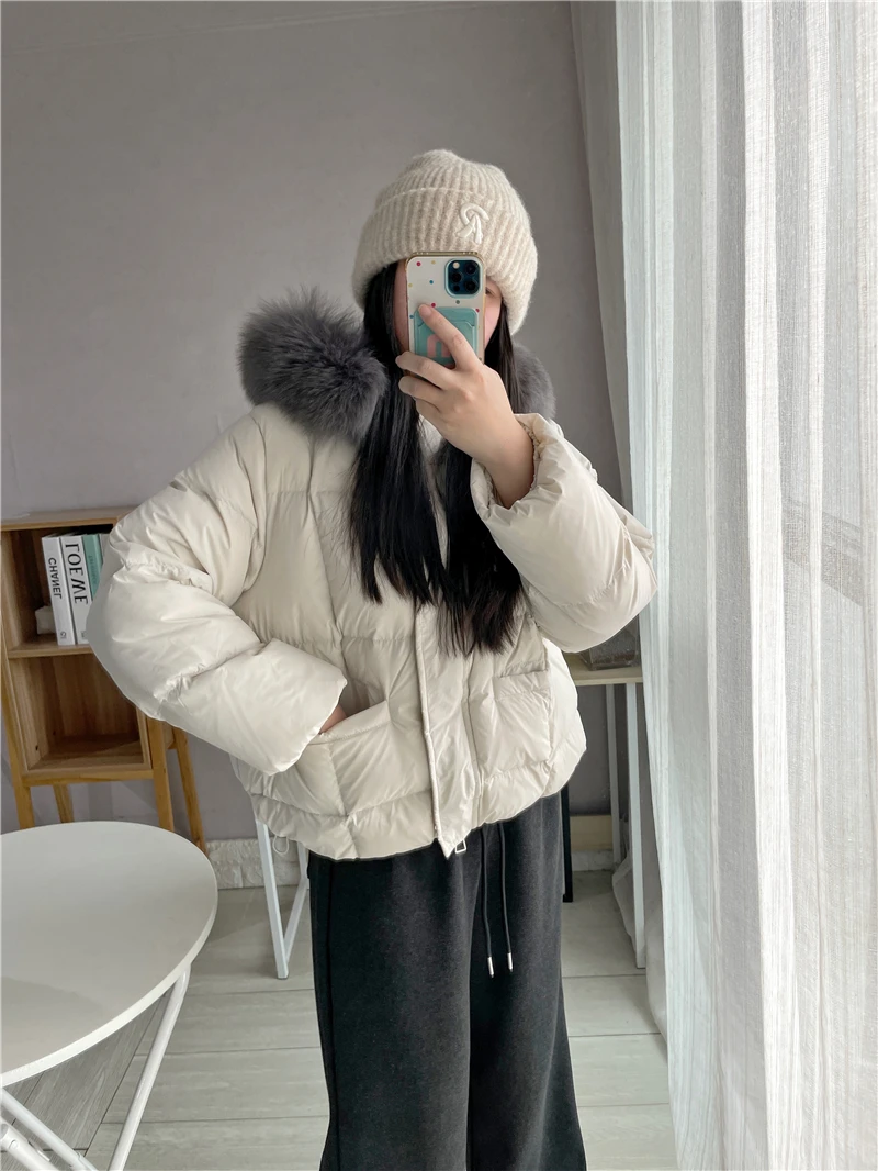

Warmth Fur Collar Thiened ort down Jaet Women's Faionable Du down Jaet Girl's Sle 90% down Winter Coat
