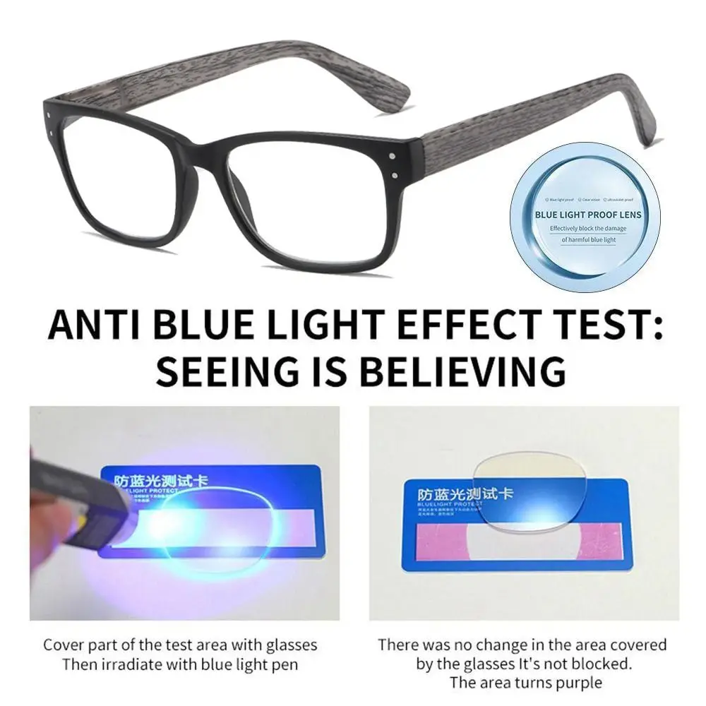 Gafas de lectura ultraligeras con bloqueo de rayos azules, lentes de PC para hipermetropía, protección ocular, gafas ópticas