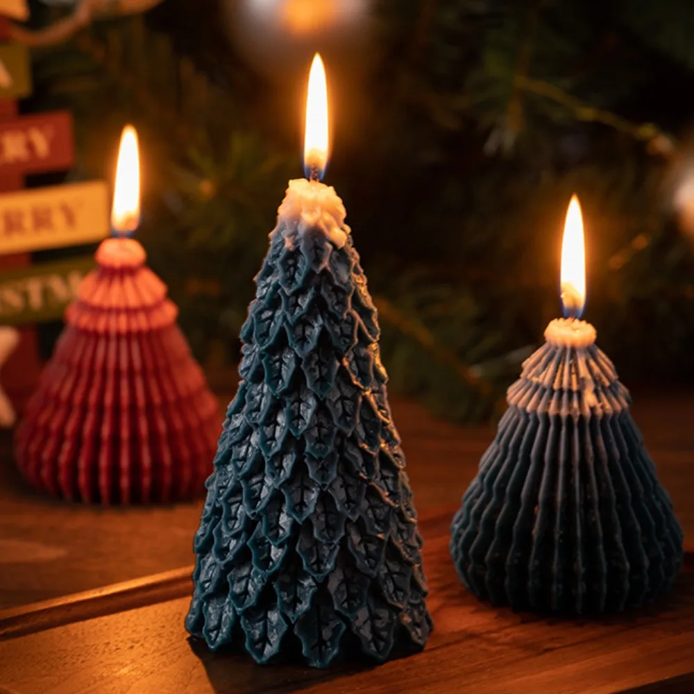 3D Christmas Tree Candle Making Set Multi Style Cedar Soap Resin Crystal Silicone Mould Chocolate Mold Festival Home Party Decor