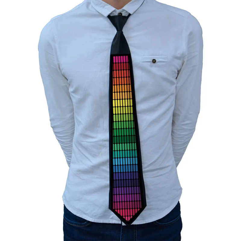 

el cold light luminous tie, halloween led voice-activated luminous tie, cold light tie luminous tie