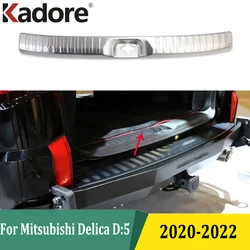 For Mitsubishi Delica D:5 2020 2021 2022 Inner Rear Bumper Pad Protector Trim Tail Trunk Scuff Plate Cover Car-Styling