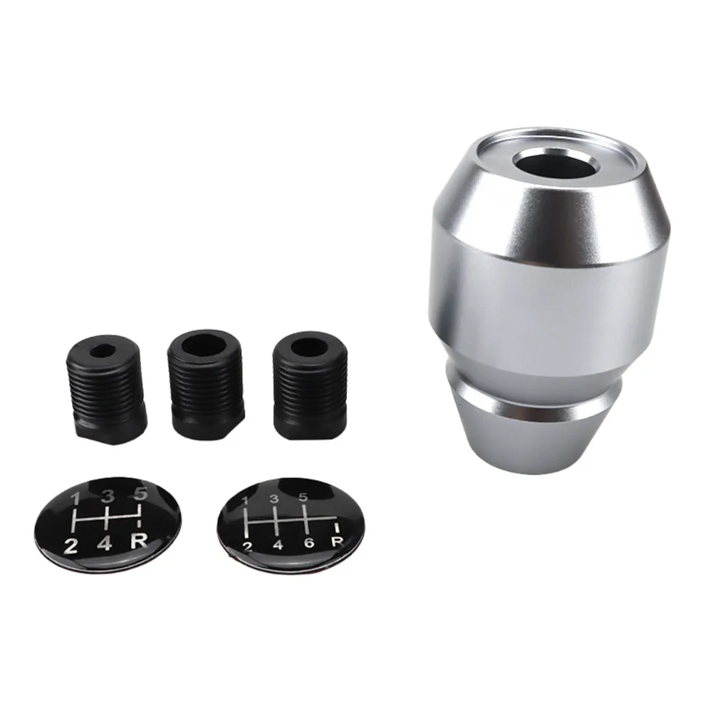 

Car Shift Knob Blue Aluminum Alloy Replacement 56 Speed Gear Parts with 8mm 10mm 12mm Adapters Compatible with For most Cars