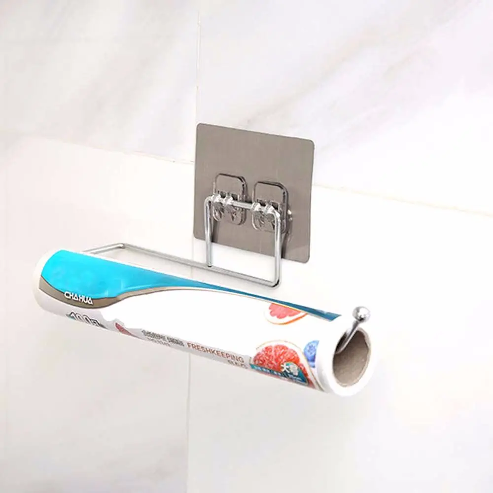 

No Drilling Self-Adhesive Bathroom Stainless steel Wall Mount Tissue Holder Towel Hanger Paper Towel Rack Kitchen Accessories