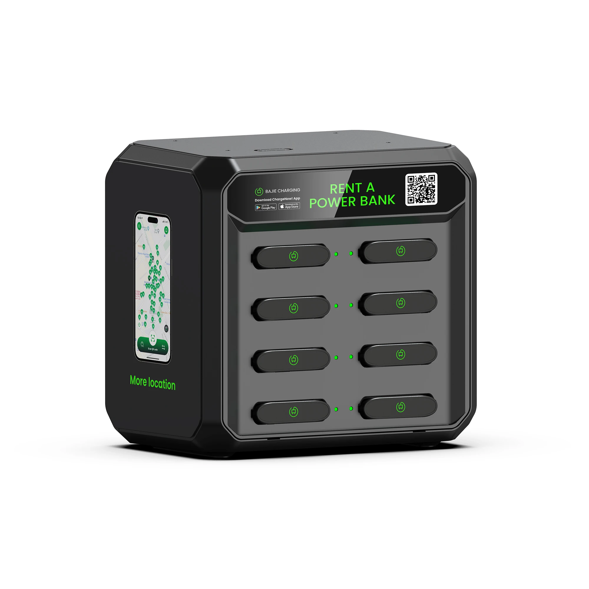 charging station fast charger on the go 8 Slots rental Shared Powerbank charging station mobile phone charging  universal verify