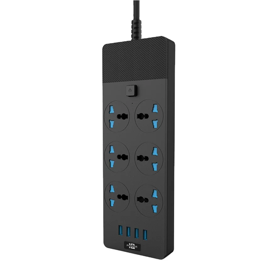 New Power Strip with USB Charging Ports 12 Way Outlet Extension Plug Socket Power Strip Plug