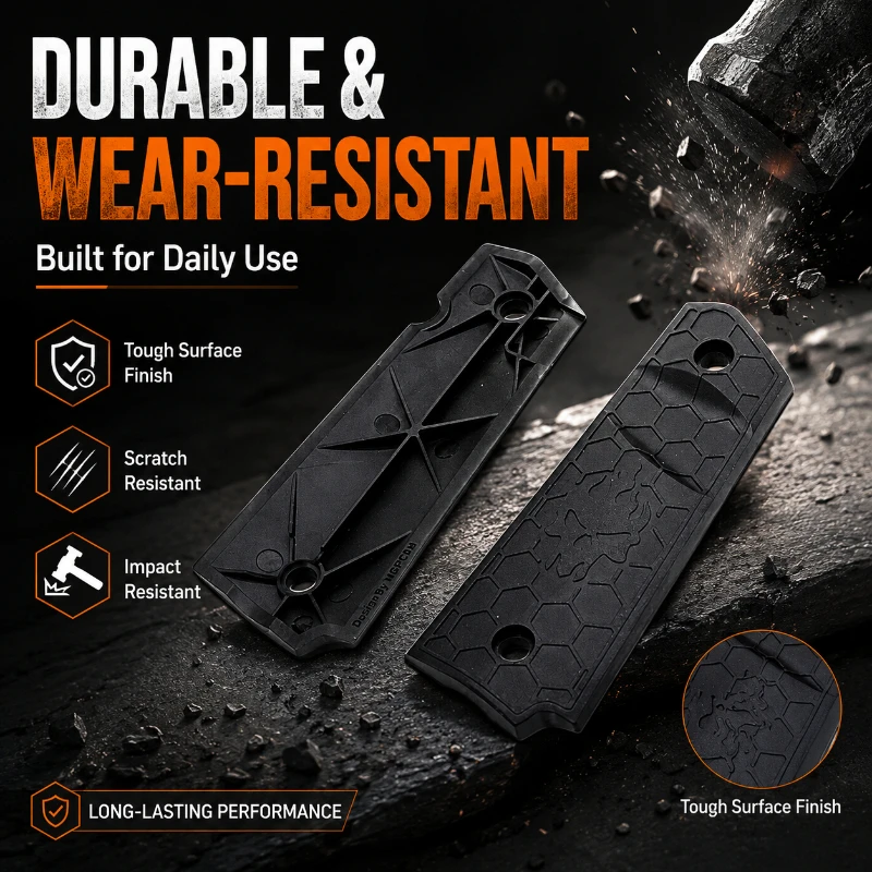 Matte Black Nylon Handle Decor Panels Handmade Toy Model Grip Upgrade Parts