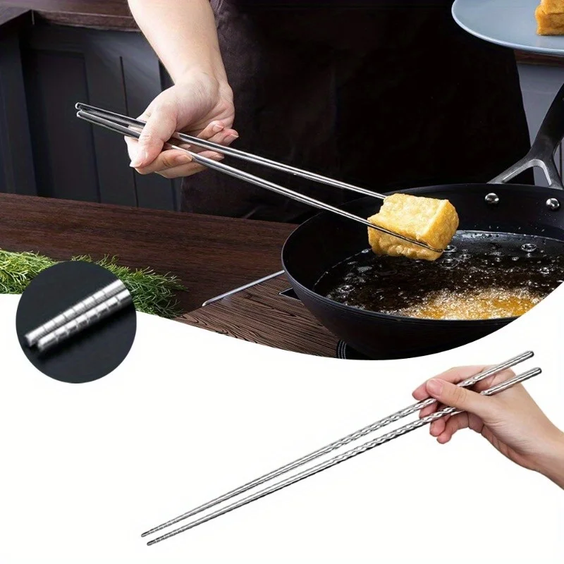 1pair Cooking Chopsticks Extra Long Cooking Chopsticks for Frying Food Noodles Sushi Chopsticks Kitchen Utensil