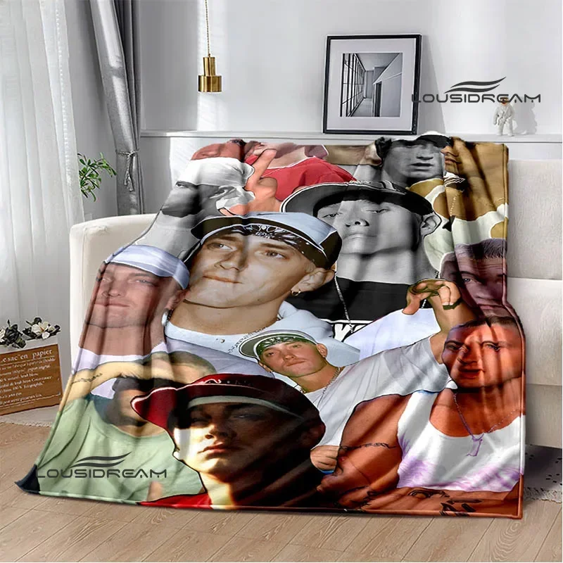 Eminem hip -hop singer printing blanket Warm Blanket Flannel Blanket Picnic blanket blankets for beds Birthday Gift
