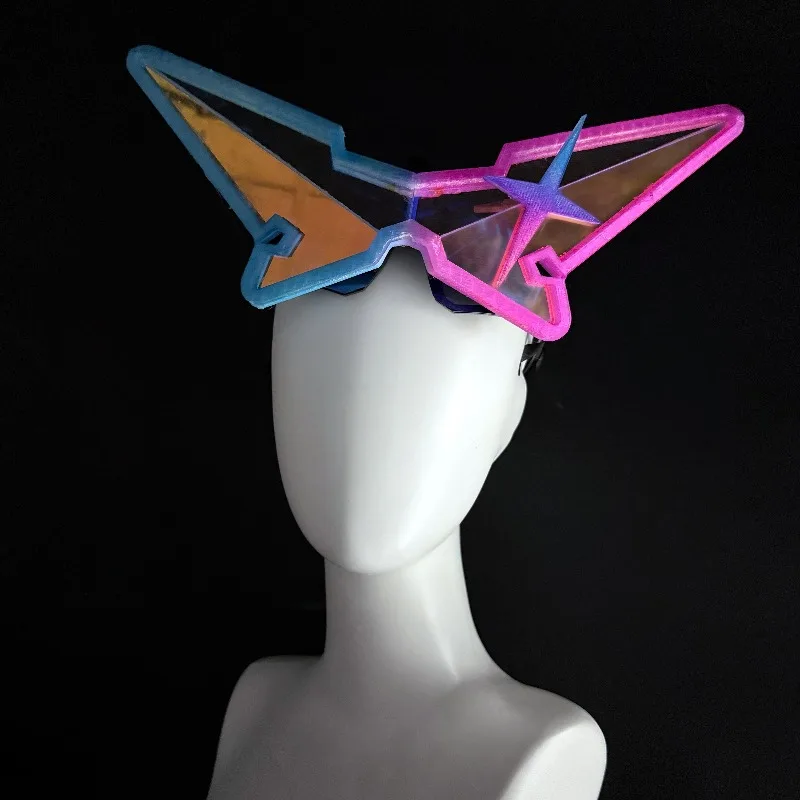 Game Honkai：Star Rail Silver Wolf Cosplay Props Colorful Glasses Set for Adults Anime Roleplay Accessories Halloween Party view 6
