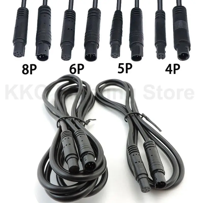 4pin 5pin 6pin 8pin Male to Female Cord Car DVR Camera Extension connector Cables HD Monitor Vehicle Rear View Camera Wire K5