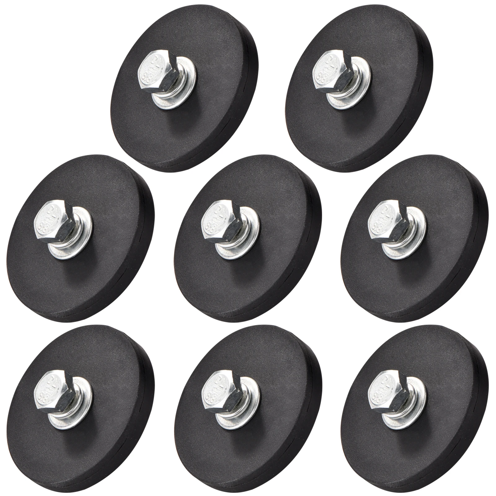 

Strong Rubber Coated Magnets, Neodymium Magnets with M4 Female Thread for Working Lights, Antenna, Tractor Mirror and Tools