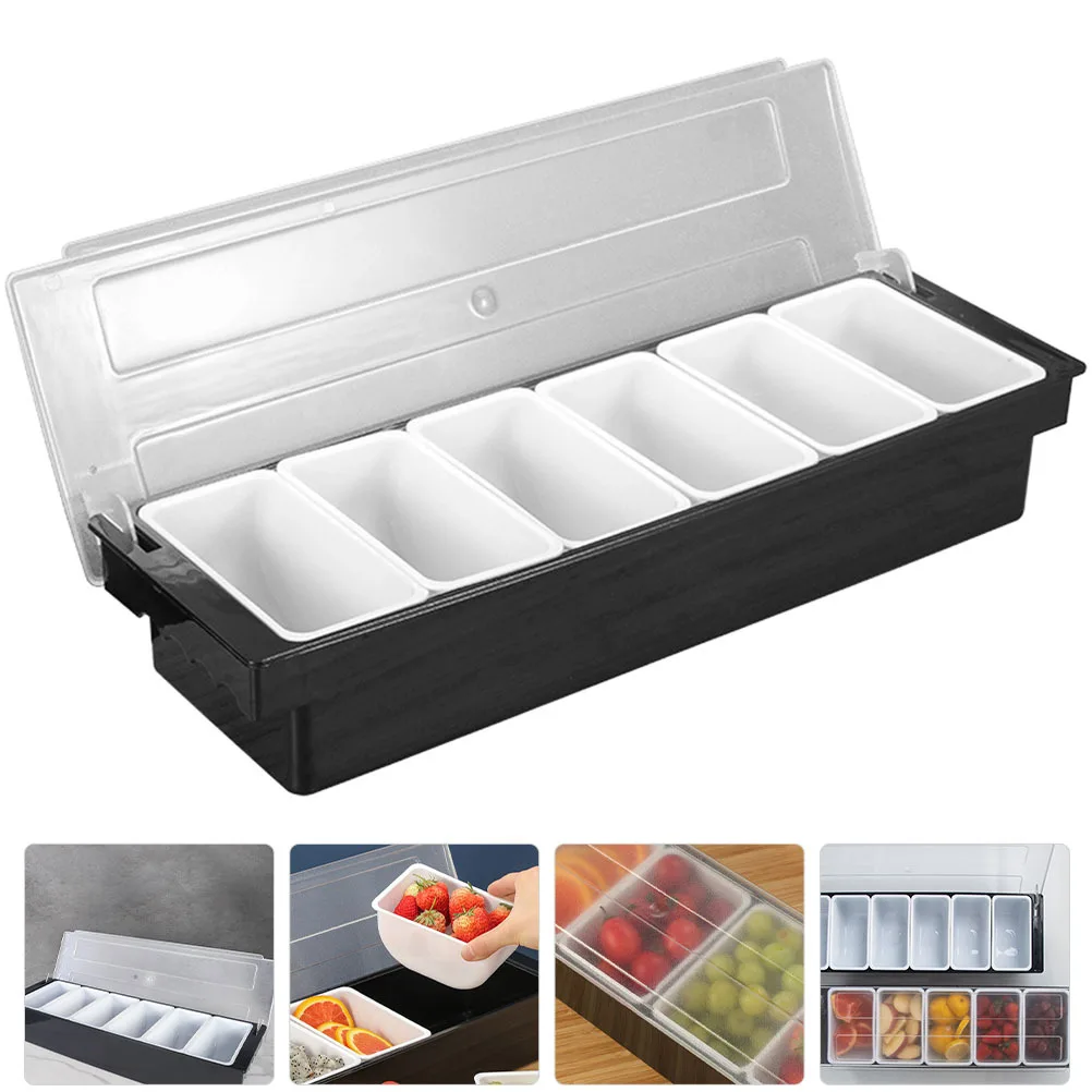 

Fruit Snack Container Plastic Divided Serving Box for Party Bar Condiment Station Dry Fruit Candy Box Divided Candy Case