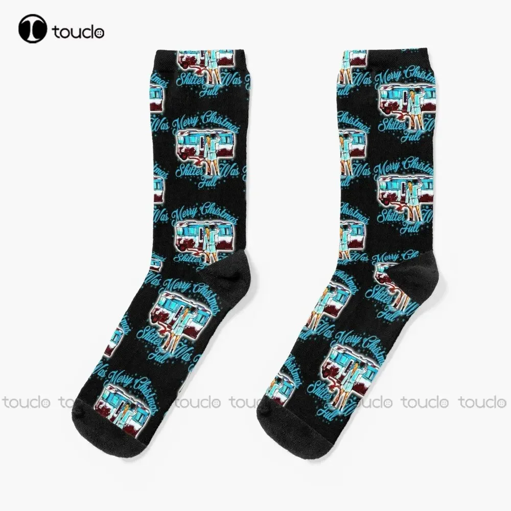 

Веселого Рождества Shitter Was Full, винтажные носки Cousin Eddie Shitter Was Full для рождественских каникул, подарок на заказ, уличная одежда, забавная