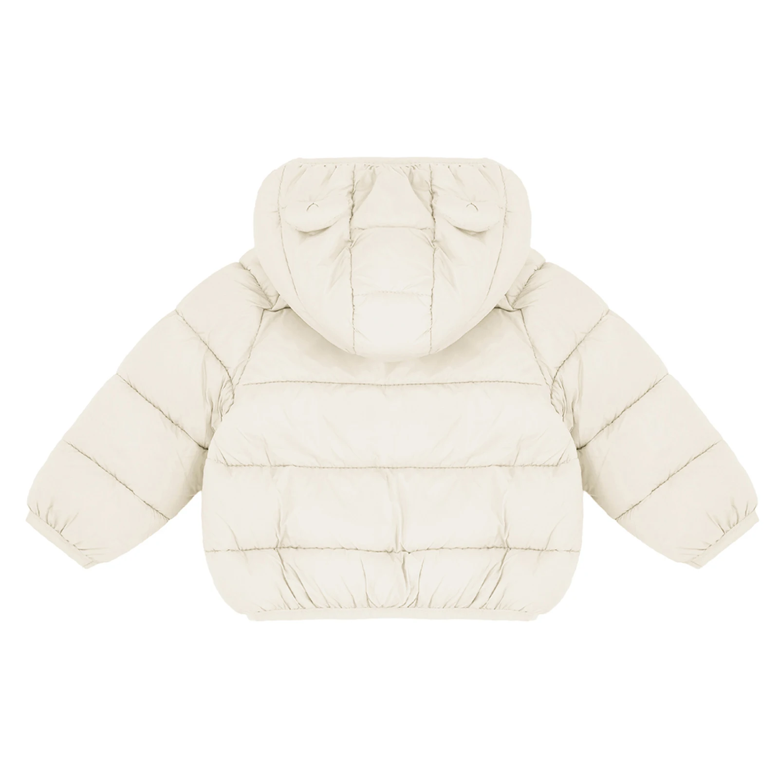Baby Boys Girls Long Sleeve Zipper Bear Ears Hooded Down Cotton Jacket Winter Warm Lightweight Puffer Coat Windbreaker Outerwear