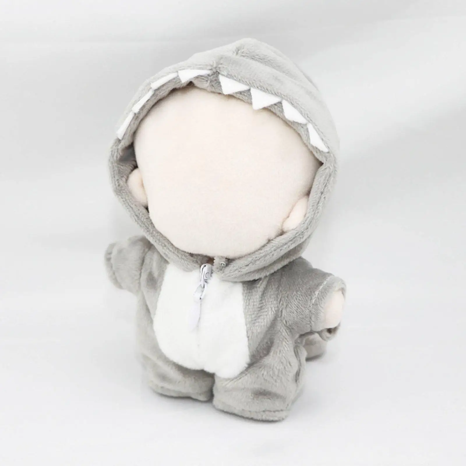 Plush Doll Jumpsuit Animal Zipper Outfit Soft Costume Clothes for 10cm 12cm Dolls Display or Play