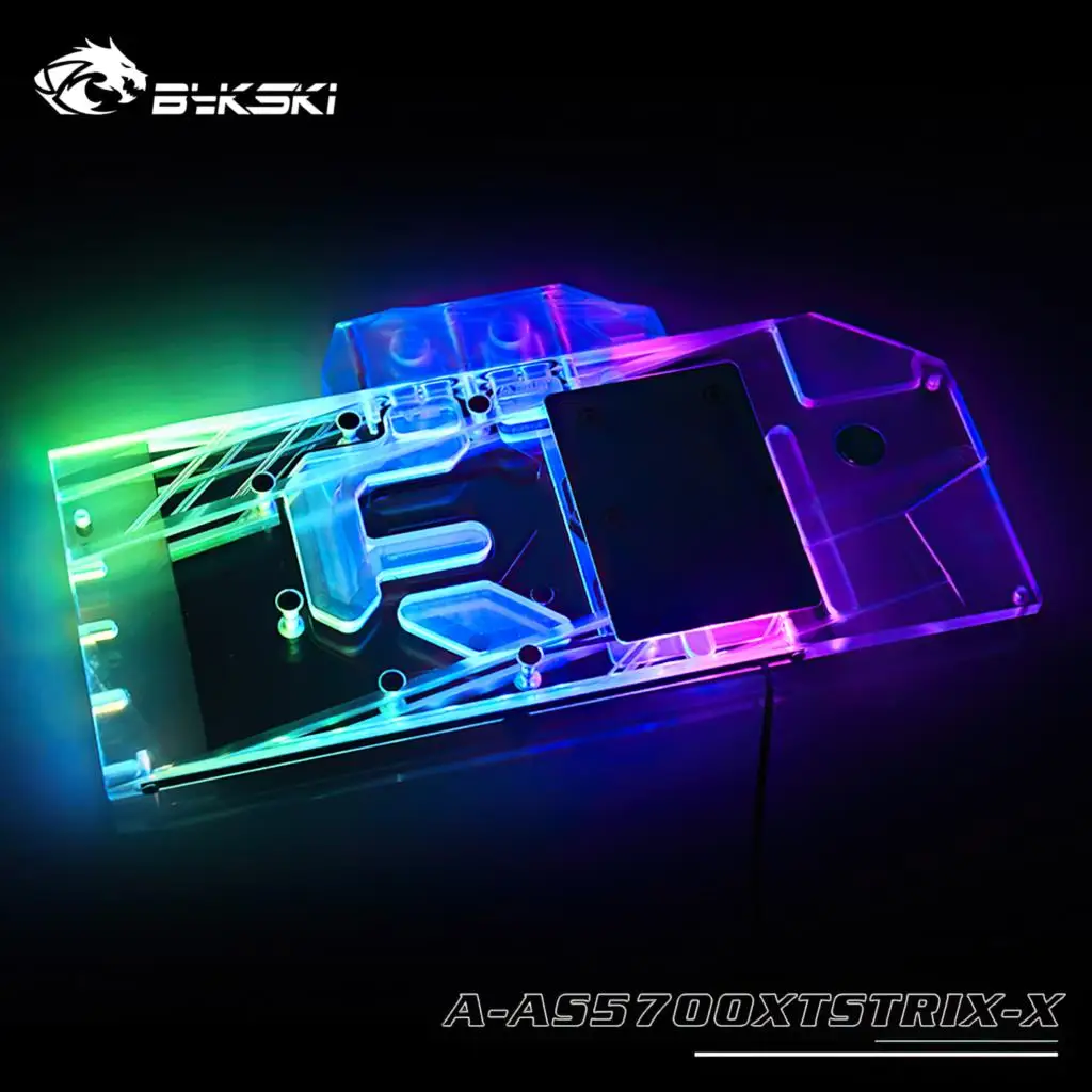 Bykski Full Cover GPU Block RGB для ASUS ROG STRIX RX5700XT O8G GAMING A-AS5700XTSTRIX-X