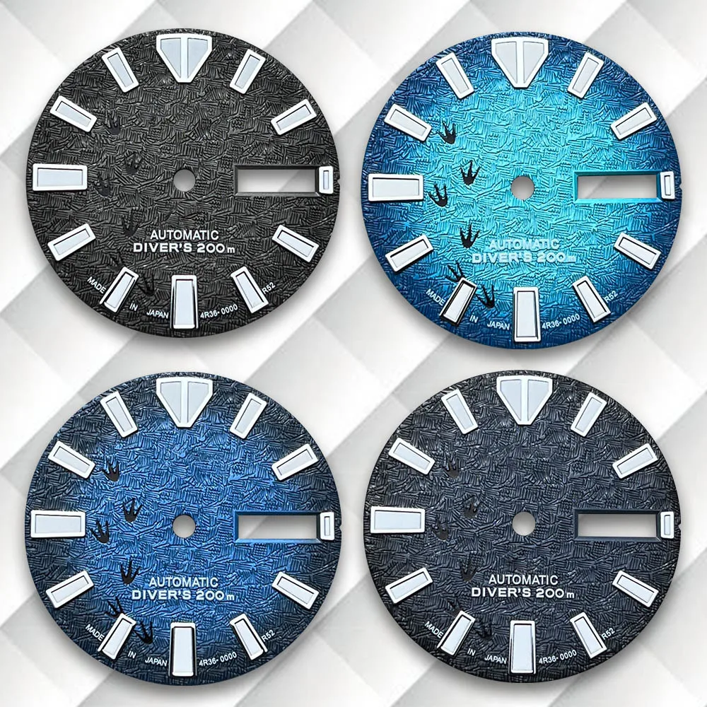 

28.5mm S Logo Arrow Dial C3 Green Luminous Fit NH36/4R36 Automatic Movement Latest styles Watch Modification Accessories