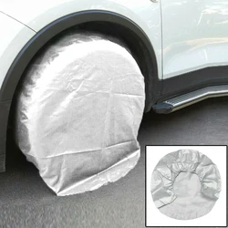 2pcs 32'' Tire Covers Weatherproof Anti Sun Caravan Car Motorhome Wheel Covers Alloy Suitable UV Protection Car Care Accessories