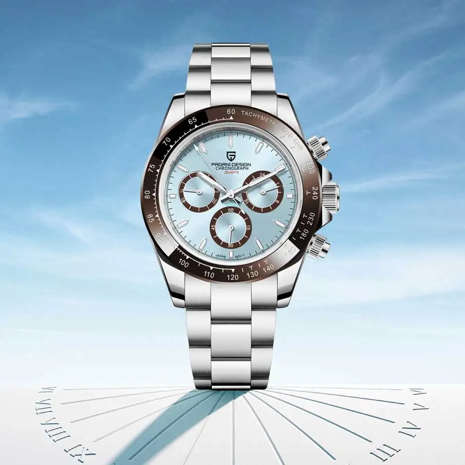 PAGANI DESIGN New Ice Blue 1644 Men's Watches Top Brand Luxury Mens Quartz Wrist Watch Men Watch Men Chronograph Waterproof 2026