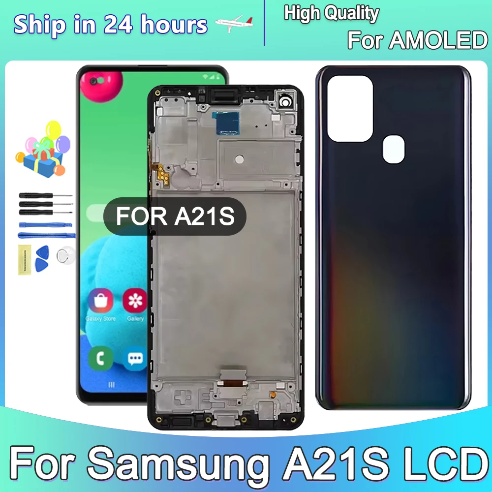 

6.5'' AMOLED LCD for Samsung Galaxy A21S LCD Display Touch Screen Digitizer Replacement for Samsung A21S A217F A217F/DS LCD