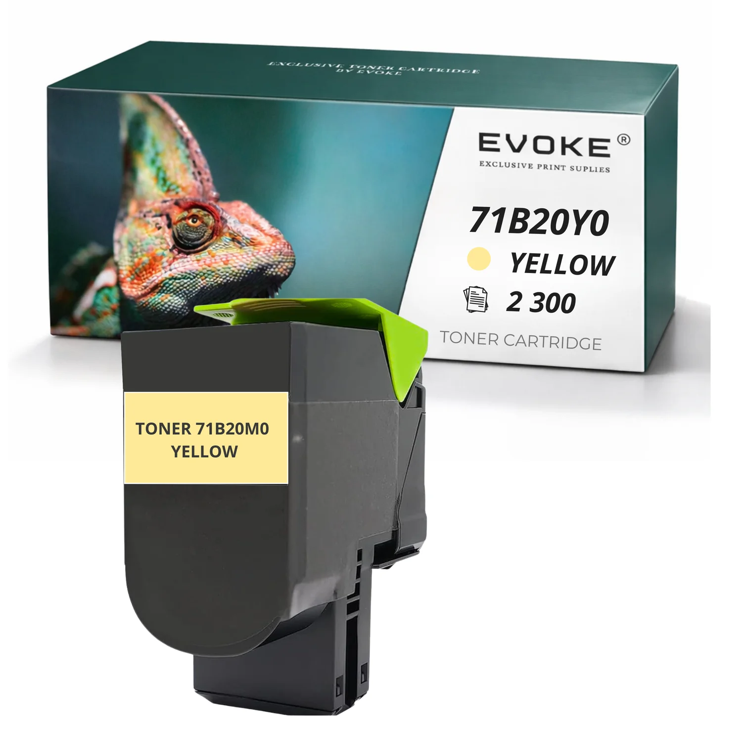 Evoke Compatibele Toner voor Lexmark Cs317Y 71b20y0 Geel 2300 Pagina's Cx317 Cx417 Cx517 Cs317 Cs417