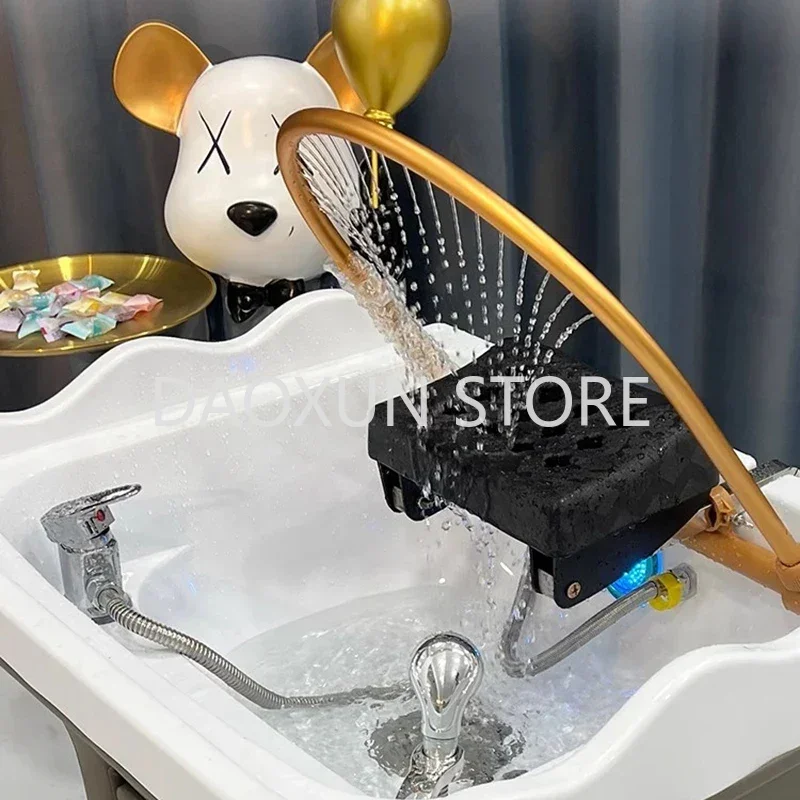 Hair Salon Chair Shaving Chairs Japanese Spa Hairdressing Seats Nursing Shampoo Bed Recliner Headspa Massage Bowl Sink Nail Wash