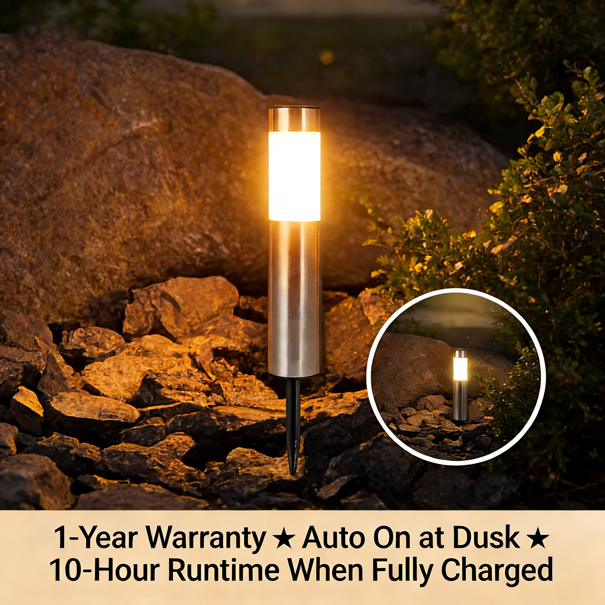 

Уличный солнечный светильник для газона IP65, водонепроницаемый светодиодный садовый фонарь для дорожек с датчиком освещенности, ландшафтное освещение для двора, декоративное освещение