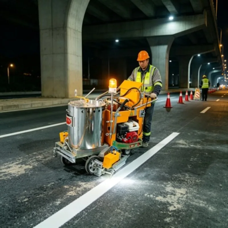 Good Price Road Line Marking Machine Continuous Operation Hand Push Cold Paint Sprayer for Parking Lot Traffic Roads