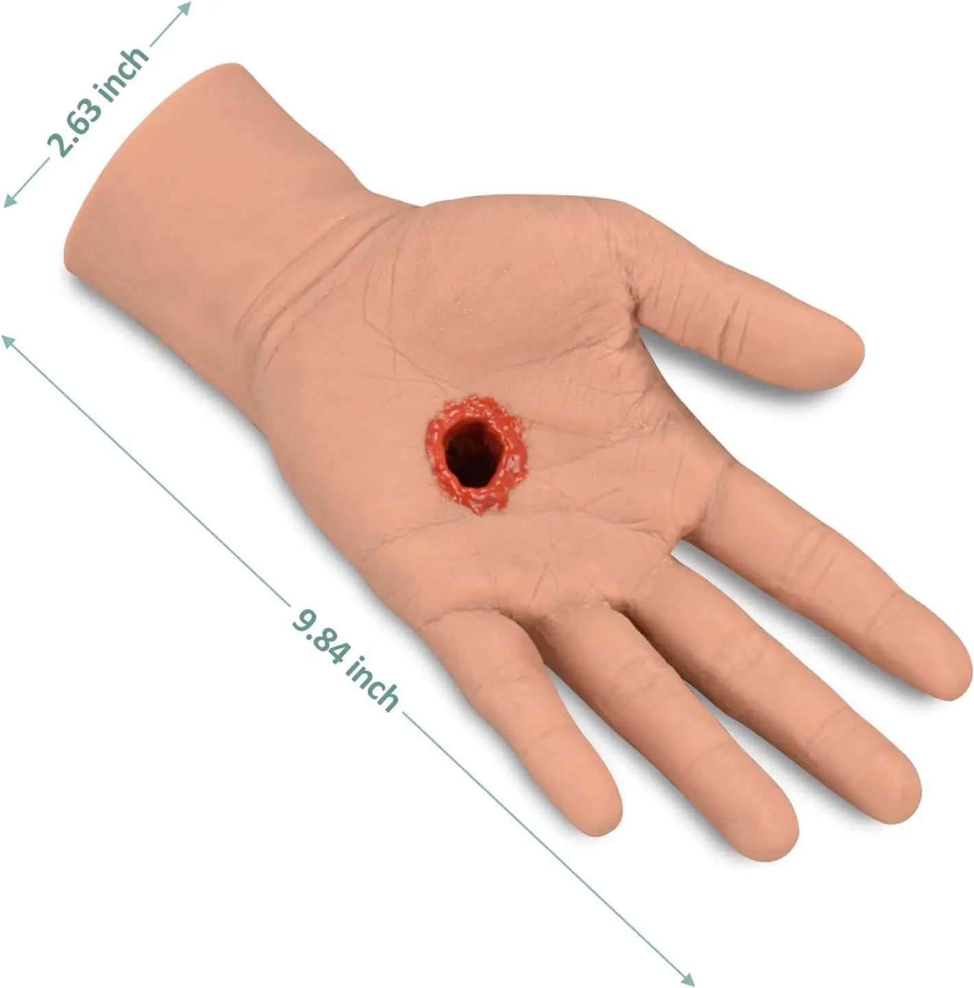 Realistic Palm Gunshot Wound Model GSW Penetrating Wound Care Packing Hand Trainer for Medical Student Education Demonstration - view 6