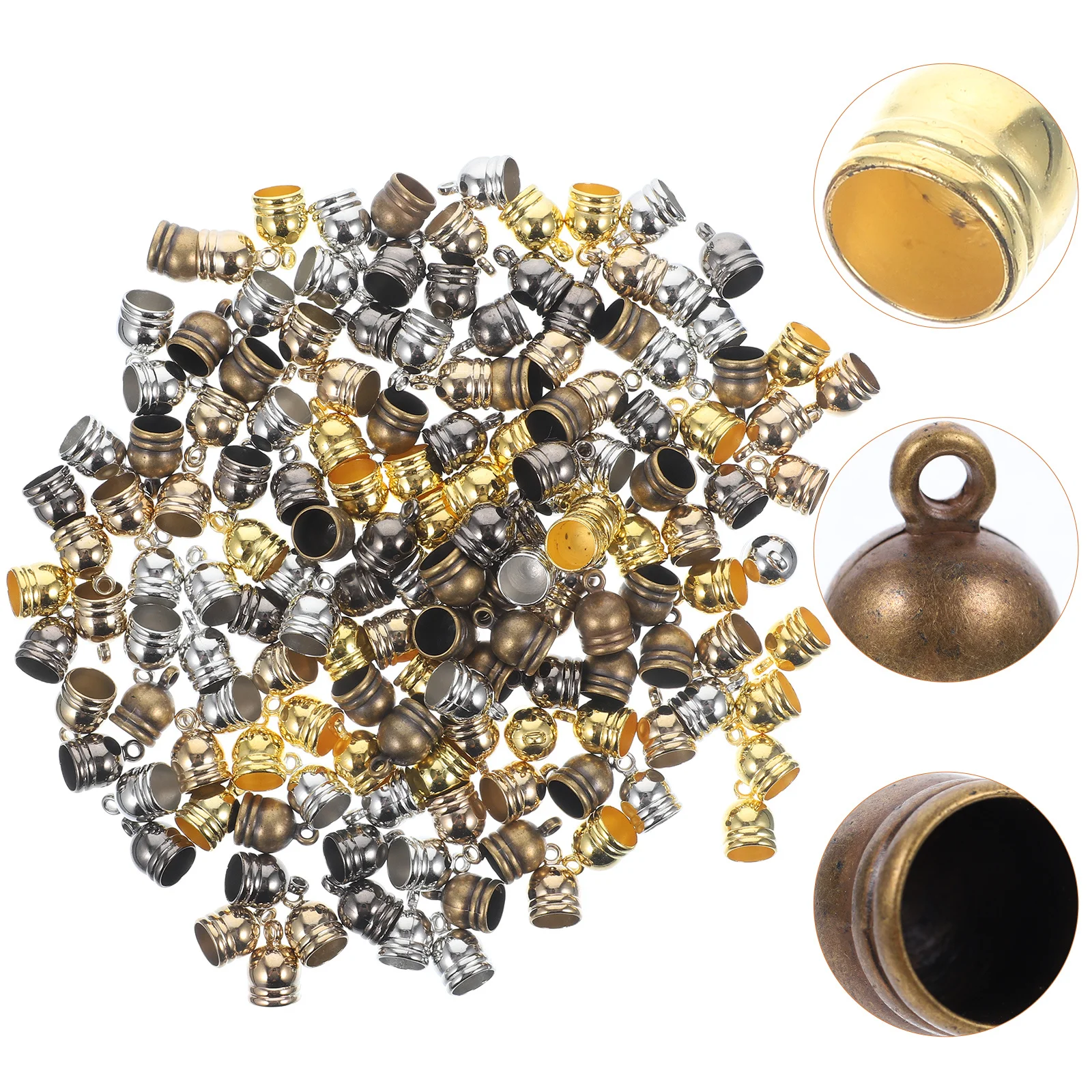 150 قطعة قبعات نهاية الحبل شرابة لصنع المجوهرات دائم سوار ذاتي الصنع قلادة المفاتيح لوازم الحرفية اكسسوارات الديكور اليدوية #1