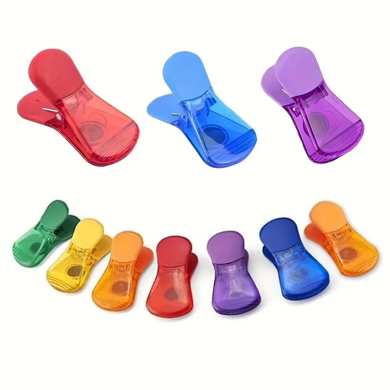 12 pcs Multicolor Food Bag & Note Clips - Durable for Kitchen, Fridge & Office Use in Assorted Colors