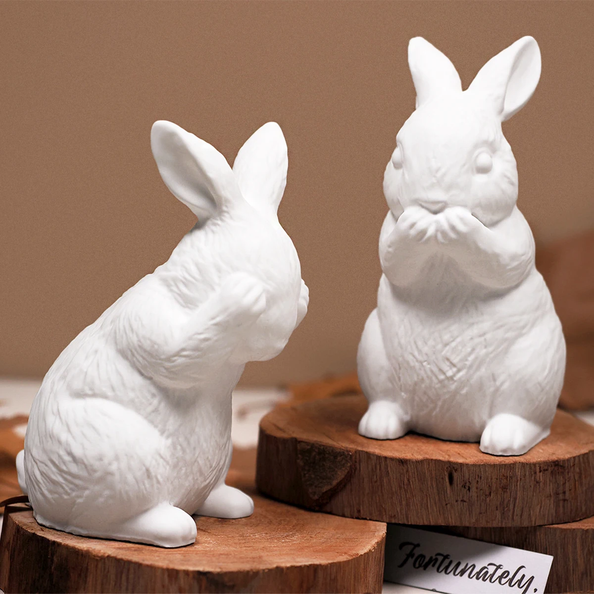 Cute Rabbit Silicone Ornament Mold 3D Easter Rabbit Scented Candle Gypsum Concrete Sitting Standing Looking Up Rabbit Craft Mold