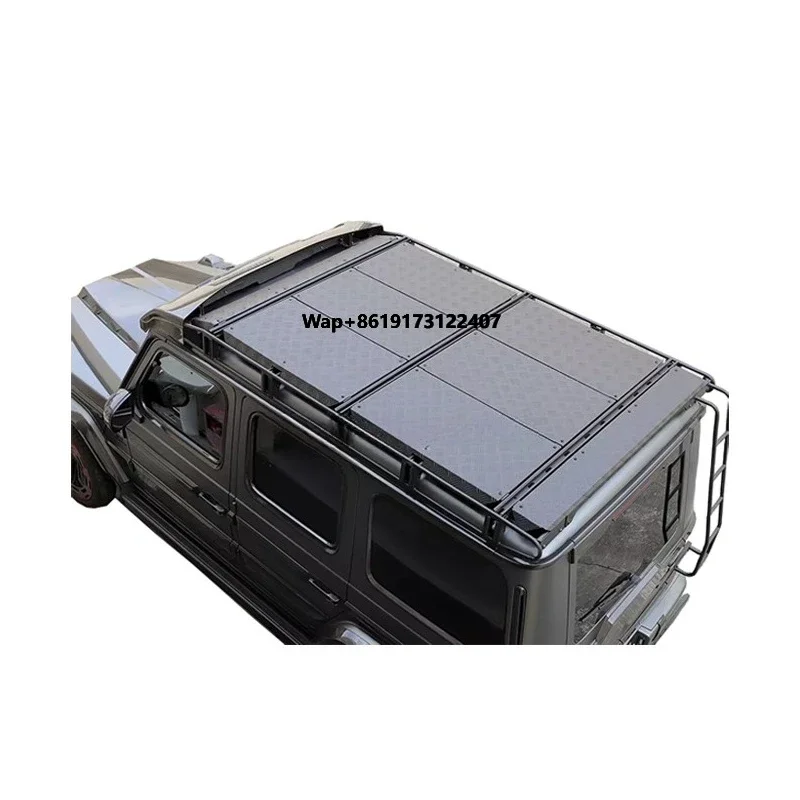 

Багажник на крышу автомобиля с задней лестницей для G-класса W464 2019-2025 G63 G450 G500, автозапчасти, внедорожный аксессуар из алюминия и стали