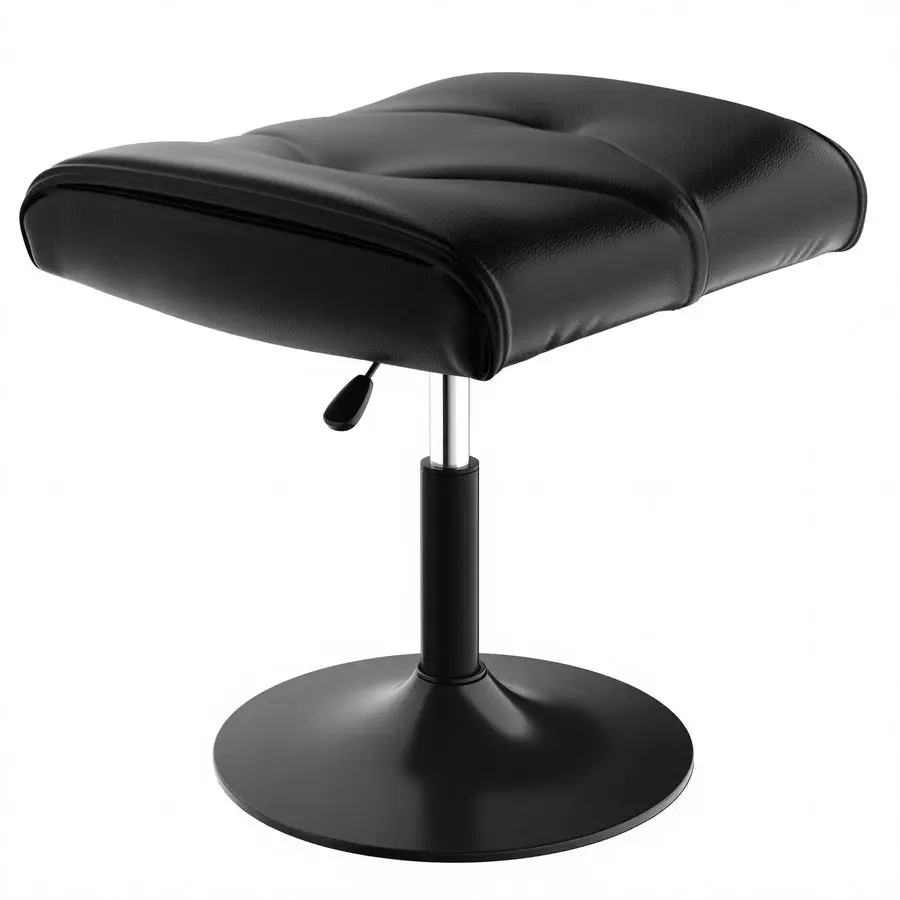 

Foot Rest Under Desk Ottoman, PU Height Adjustable Footrest with Comfort Padding, Leg Rest for Desk for Relieving L Customizable