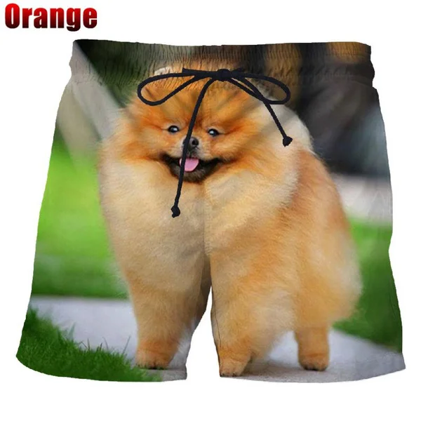 Mode Zomer Pomeranian Hond Shorts Heren Strand Broek Toevallige Borrels