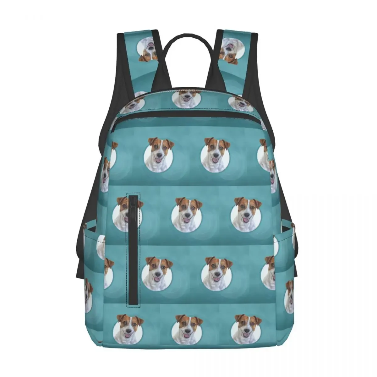 Dog Jack Russell Terrier Drawing, Illustration Funny Dog Backpack Large Capacity BookBag School Bag Shoulder Bags for Men Women