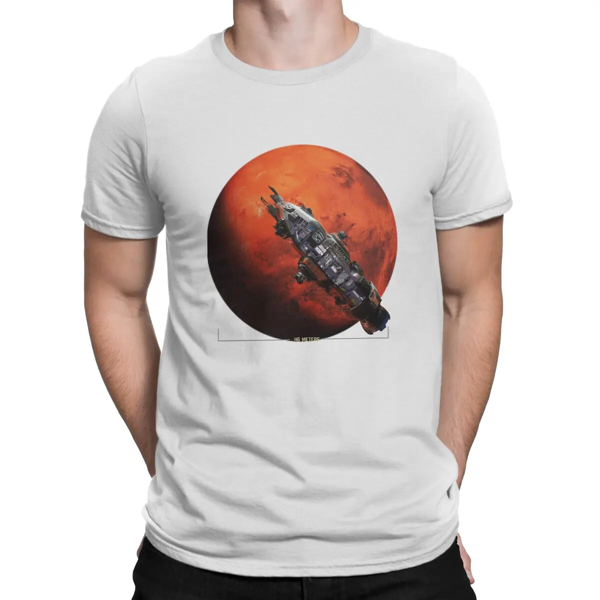 The Expanse Rocinante Ship Space Mars Planet Tshirt Graphic Men Tops Vintage Homme Summer Polyester Clothes Harajuku T Shirt