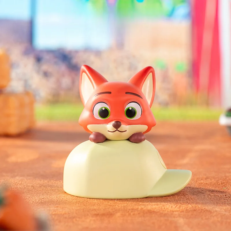 Zootopia Caja ciega con Nick & Judy en la pose de té de la tarde, adorables muñecos periféricos de anime: adorno de decoración perfecto para escritorio,