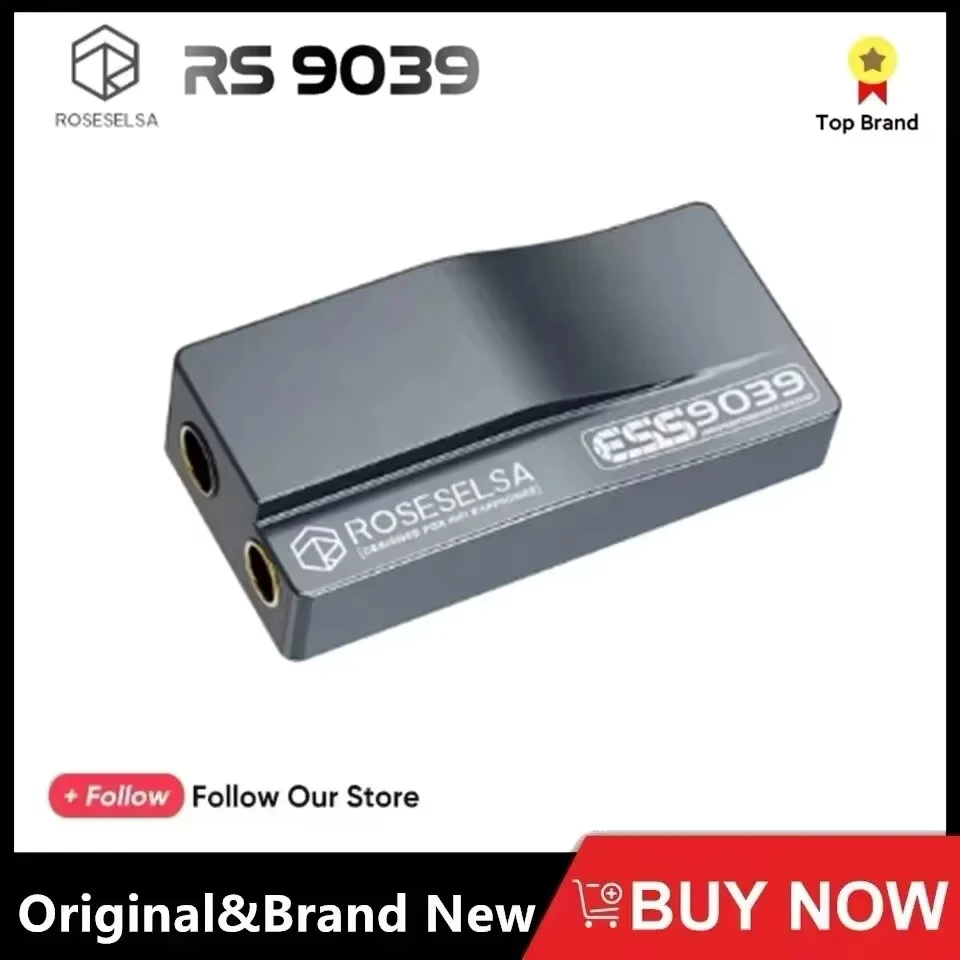 ROSESELSA RS9039 Portable Flagship-Grade USB DAC/AMP All-new ES9039Q2M Chip TypeC Headphone Amplifier DSD256 3.5mm 4.4mm Output