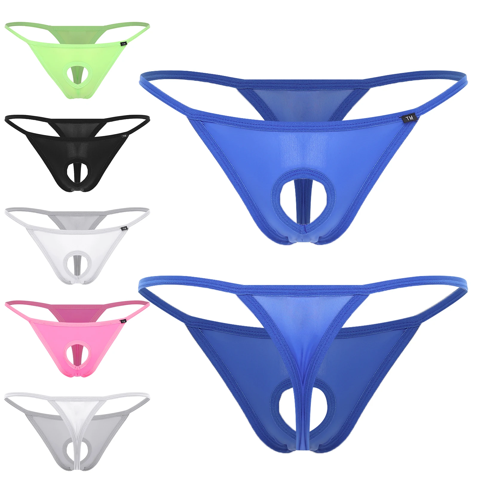 

Мужское сексуальное прозрачное нижнее белье без вырезов, прозрачная сетка с низкой посадкой, открытые стринги с Т-образной спинкой и промежностью, однотонные микро-трусы