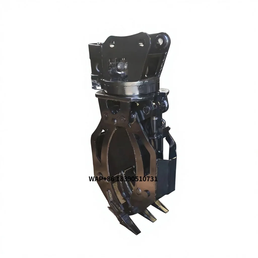 

Excavator Replacement Grapple Construction Machinery Attachments Parts Spare Grapple for 55-80 Excavator Rotation Wood Grabber