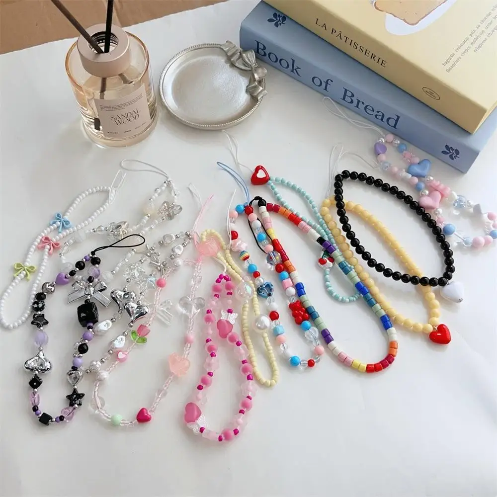 Ювелирные изделия Ins Fengshi аксессуары для шнурка наушники брелок любовь бусины ручной работы банты для Apple SAMSUM VIVO OPPO HUAWEI