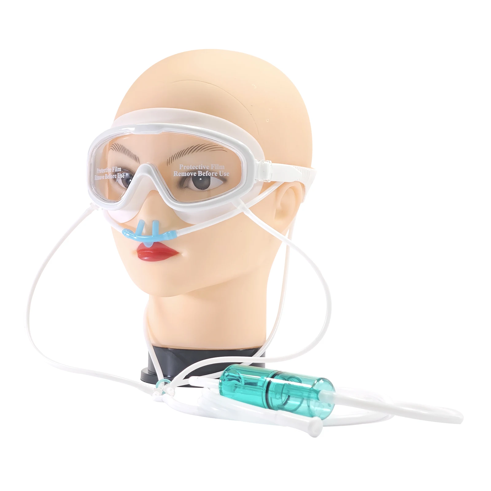 分子状h2ガスゴーグル付き水素アイマスク、2-in-1鼻腔・眼用吸入シールドグラスパッチ、水素発生器用